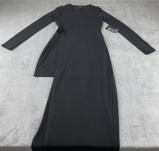 Express Women’s Maxi Dress Small Petite Black Long Side Split NWT C11