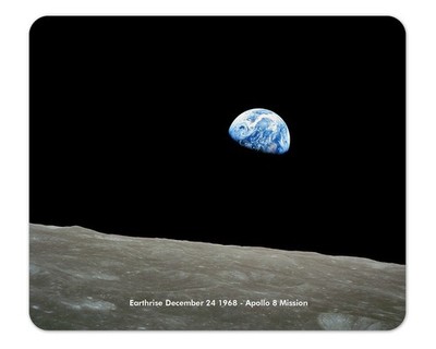NASA Apollo 8 Earthrise Mouse Pad 1/8 Thick