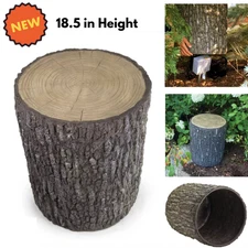 Outdoor Garden Pipe Well Pump Cover Protection Artificial Oak Ground Decor Stump