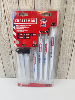 CRAFTSMAN 11 Piece Bi-Metal Reciprocating Saw Blade Kit New Sealed