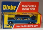 Vintage Dinky No. 128 Mercedes Benz 600 Limousine Car Blue in Box - Diecast