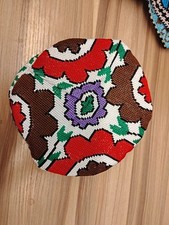 Bukharian Kippa. Yarmulke. XL. MULTICOLOR DESIGN