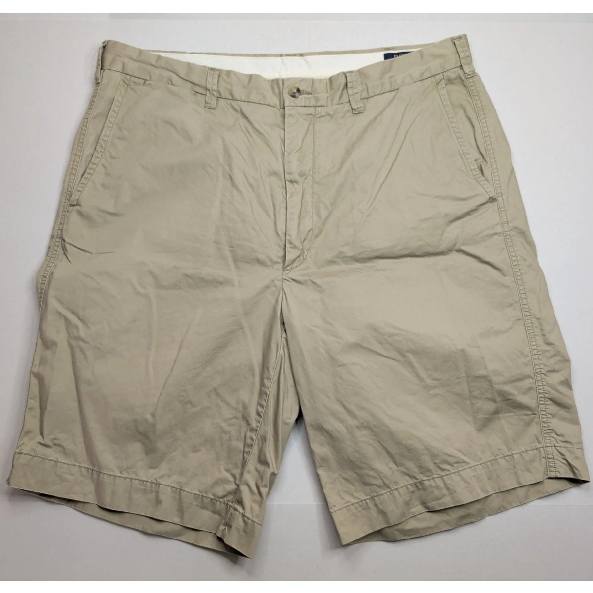 Men’s Tan Polo Ralph Lauren Classic Fit 11" Inseam Chino Shorts, Size 38 Tall