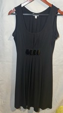 Intermission Womens Vintage Sleeveless Scoop Neck Black Dress With Cabochon 8