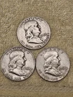 Franklin Half Dollar Lot of 3 - 90% Silver - Check it out! 👀