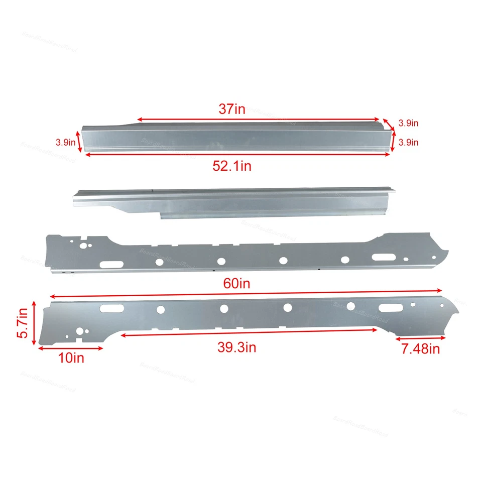 Rocker Panels Fit For 1999-2003 Ford F150 EXTENDED CAB Outer & Inner 4pcs Kit Foto 2 de 4