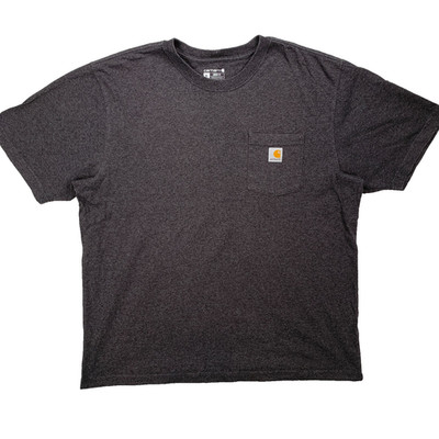 Carhartt Grey Pocket Loose Fit Short Sleeve T-Shirt Tee Herren Gr. XL