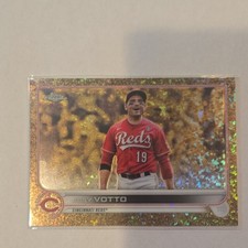 Topps 2022 Gilded Gold Collection Joey Votto #77 Gilded /50 Reds Baseball