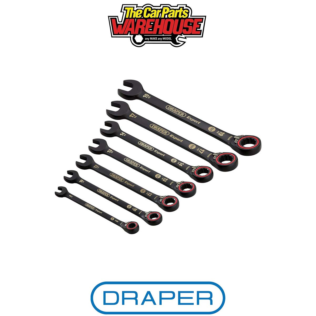 Draper 03911 Draper Expert HI-TORQ Metric Reversible Ratchet Combination Spanner