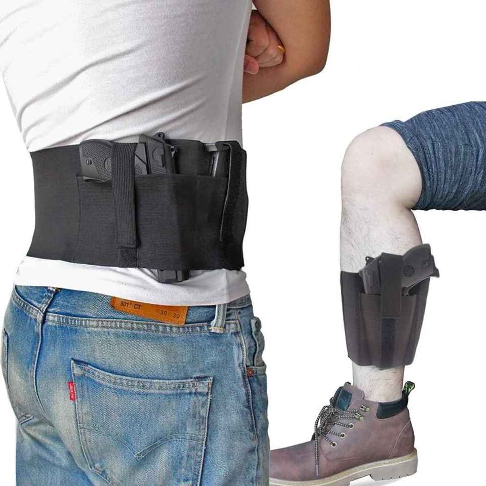 Bundle of Belly Band + Ankle Holster, Concealed Carry with Magazine Pocket/Po... - Image 2 of 4