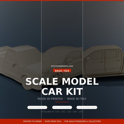 Basic Resin 3D Printed Scale Model Car 1/43 (S-Z) - Choose Your Model