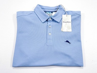 Tommy Bahama Five O'Clock IslandZone M Men's Light Sky Blue Polo NEW NWT