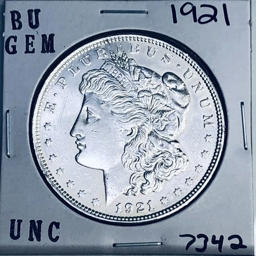 1921 BU GEM MORGAN SILVER DOLLAR UNC MS+++ U.S. MINT RARE COIN 7342