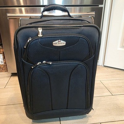 Ricardo Beverly Hills Blue Carry On Luggage Rolling Wheels Travel Suitcase 18''