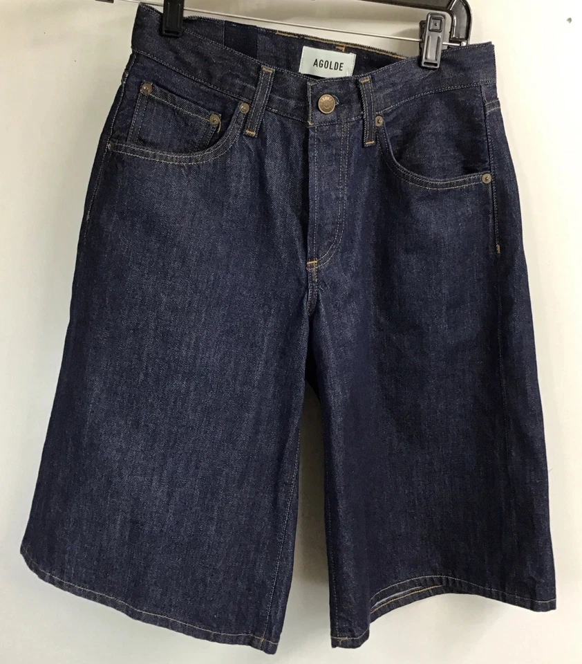Agolde 蓝色牛仔百慕大短裤 12.5 英寸内缝尺寸 24