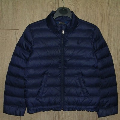 Ralph Lauren Polo Mädchen dunkelblau Rüschen Mantel gefütterte Jacke Alter 6 116 cm