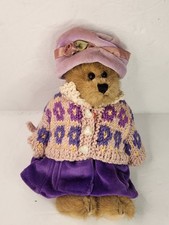 BOYDS BEARS BAILEY And Friends 9 Plush BAILEY Friends Purple Dress Sweater