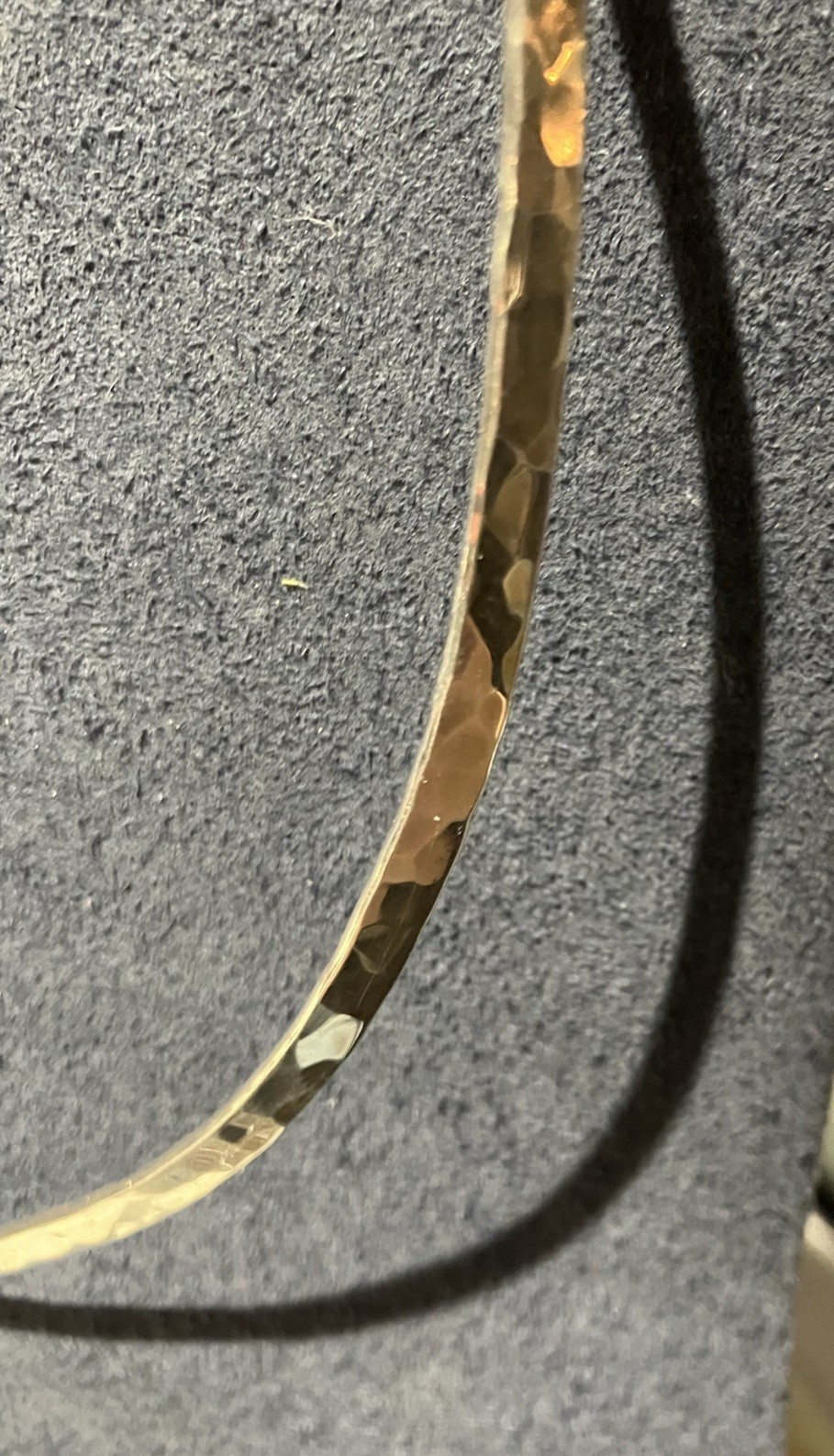 Solid Sterling Silver Hammered Abstract Neck Wire… - image 2