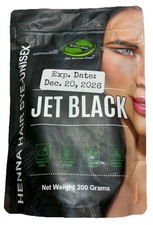 The Henna Guys Henna Hair  Beard Dye Unisex Jet Black 200 Grams