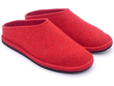 Barefoot Shoe Wool Felt Cherry Red