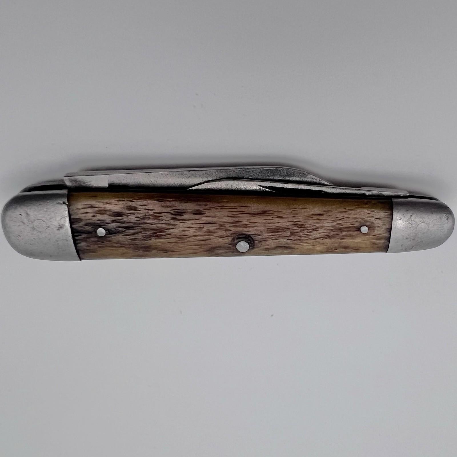 Antique Cattaraugus Cutlery Co 22239 Sleeveboard Bone Handle Pocket Knife