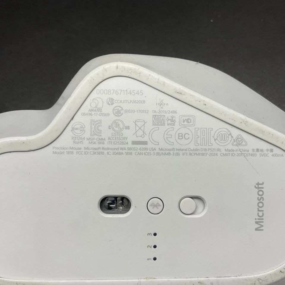 Microsoft Surface Precision 1818 Wireless Bluetooth Ergonomic Mouse  Gray - Image 2 of 4