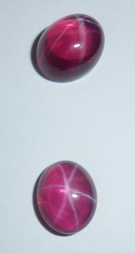 Transparent Star Ruby Oval 10x8 mm Cabochon 6 Rayed Lab-created Stone 1 pc Lot - Picture 10 of 12