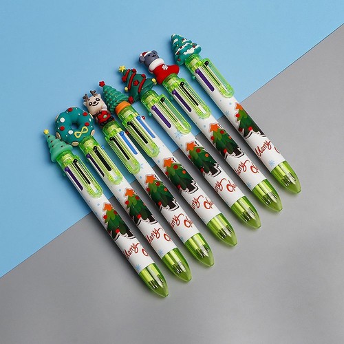 School Xmas Tree Christmas Ballpoint Pen Six Color Pen Santa Claus Stationery - 第 15/16 張圖片