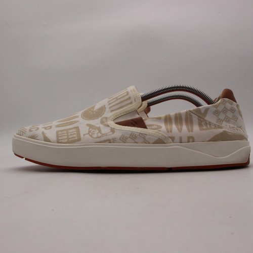 Olukai Lae'ahi Pa'i Slip On Shoes Hawaii Themed Men's 12 White Beige 10444-4R4R - Picture 4 of 9