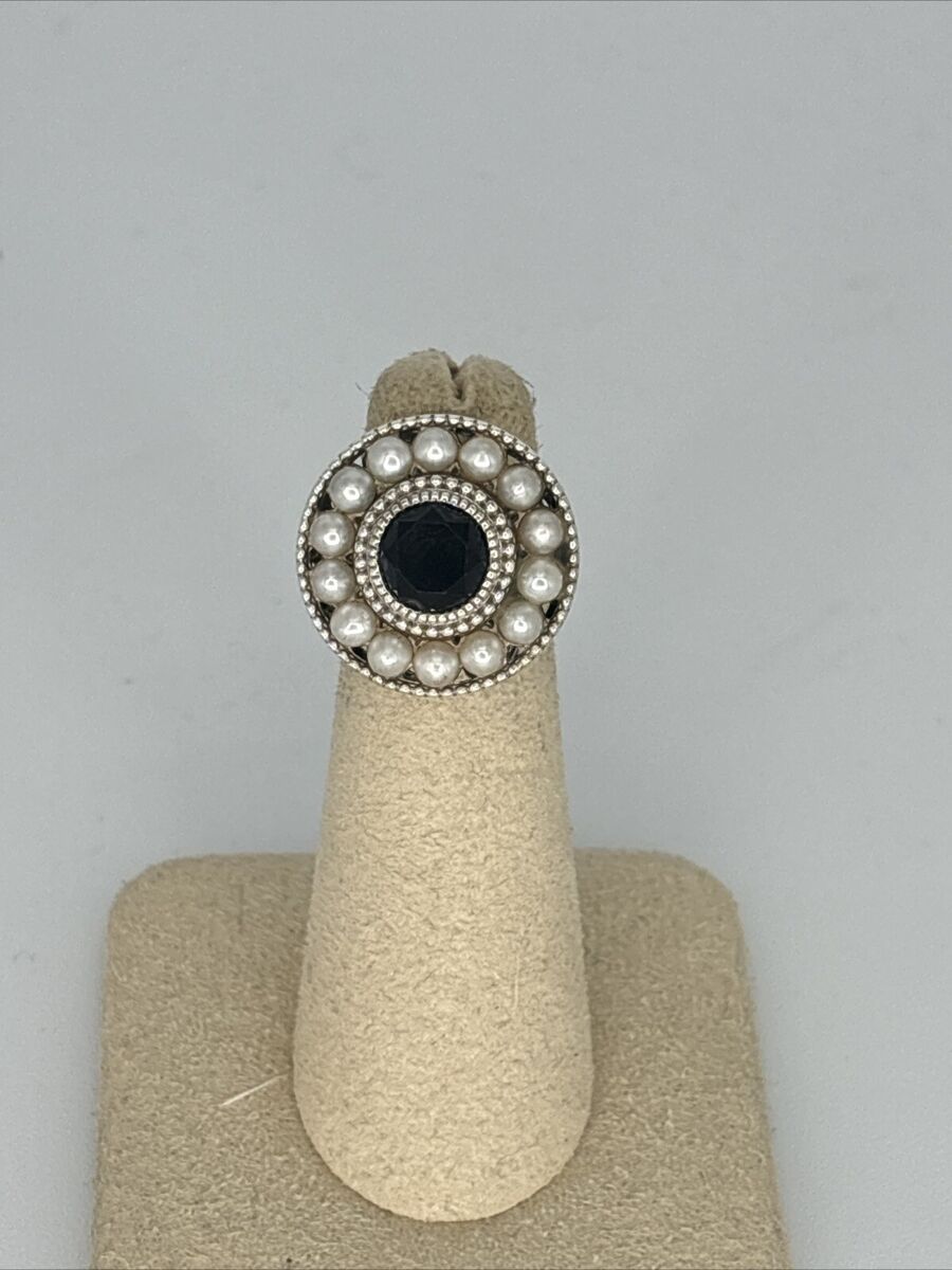 Sterling Silver Tiffany & Co Ziegfeld Pearl & Onyx Cocktail Sterling Silver Tiffany & Co Ziegfeld Pearl & Onyx Cocktail