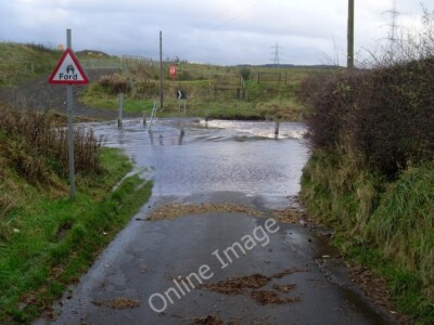 Foto 6x4 überflutete Ford an der Hole Road Eaglesham starker Regen hat die W c2009 verursacht