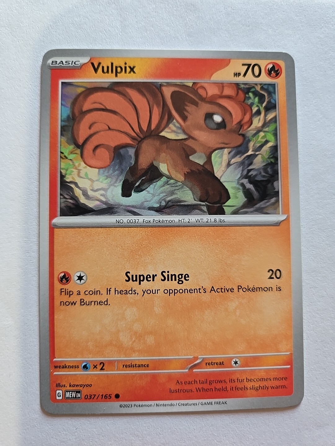 Vulpix 037/165 Sv: Scarlet & Violet 151 Regular