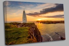 Baltimore Beacon West Cork Ireland at sunset Art Canvas Wall Art Picture Print