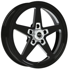 15X10 VISION SPORT STAR II BLACK ALUMA PRO DRAG RACE WHEEL 5X4.75 NO WELD 5.5"BS