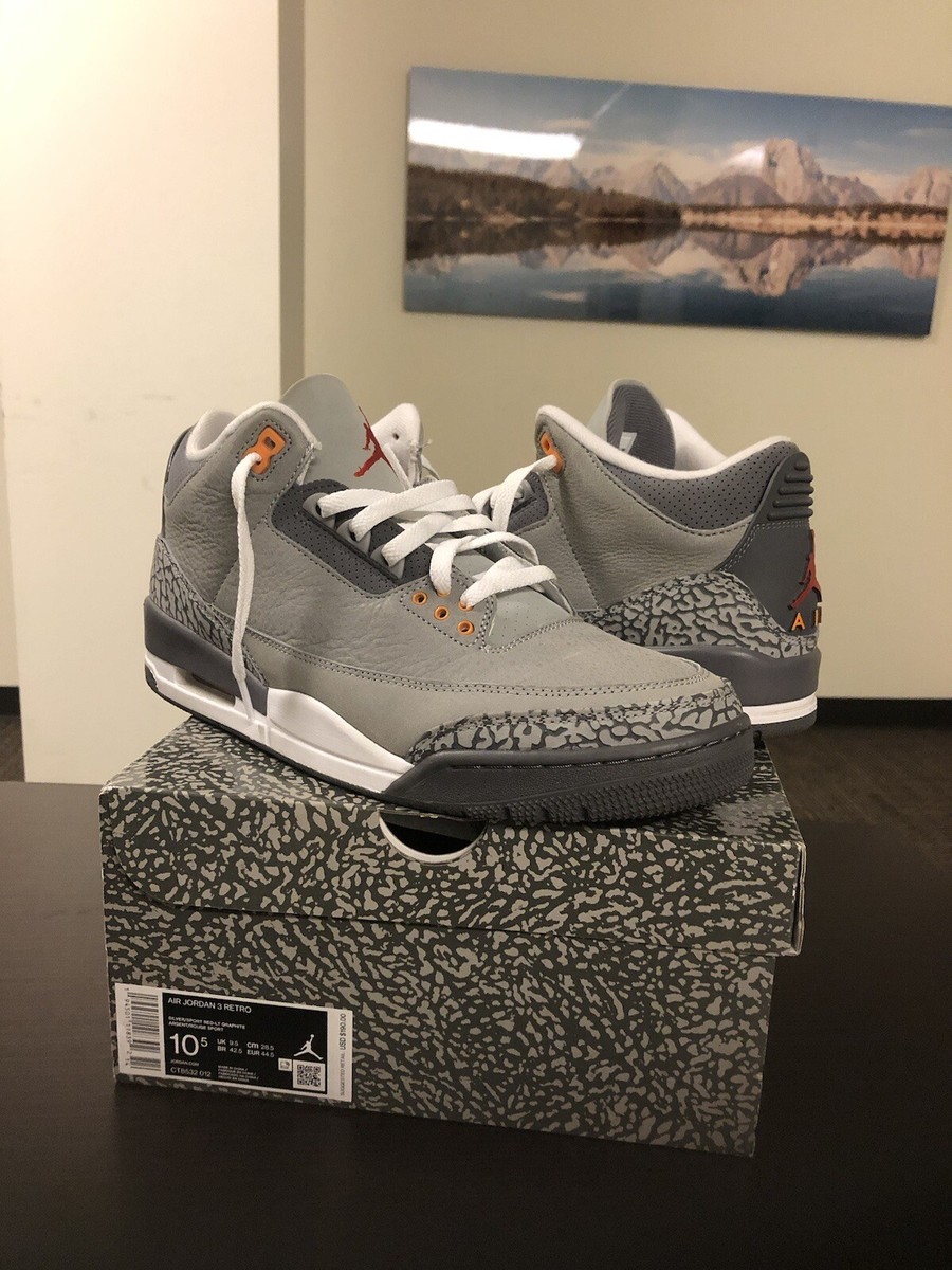 Size 10.5 -‎ Jordan 3 Retro Mid Cool Grey (CT8532-012) Nike Jordan 3 Retro  main image 2