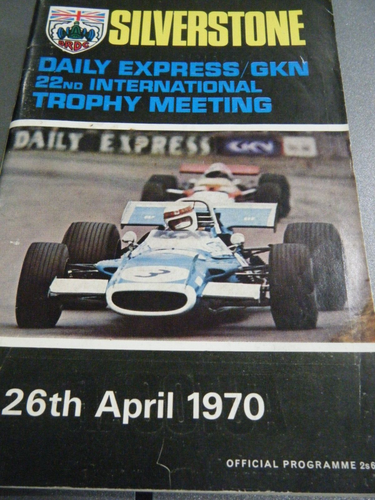 SILVERSTONE INTERNATIONAL 1970 PROGRAMM JOCHEN RINDT CHRIS AMON PIERS MUT F1