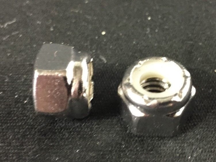 100 Nylon Insert Lock Nuts 10-24 AlloChrome 18-8 Qty 100 Each