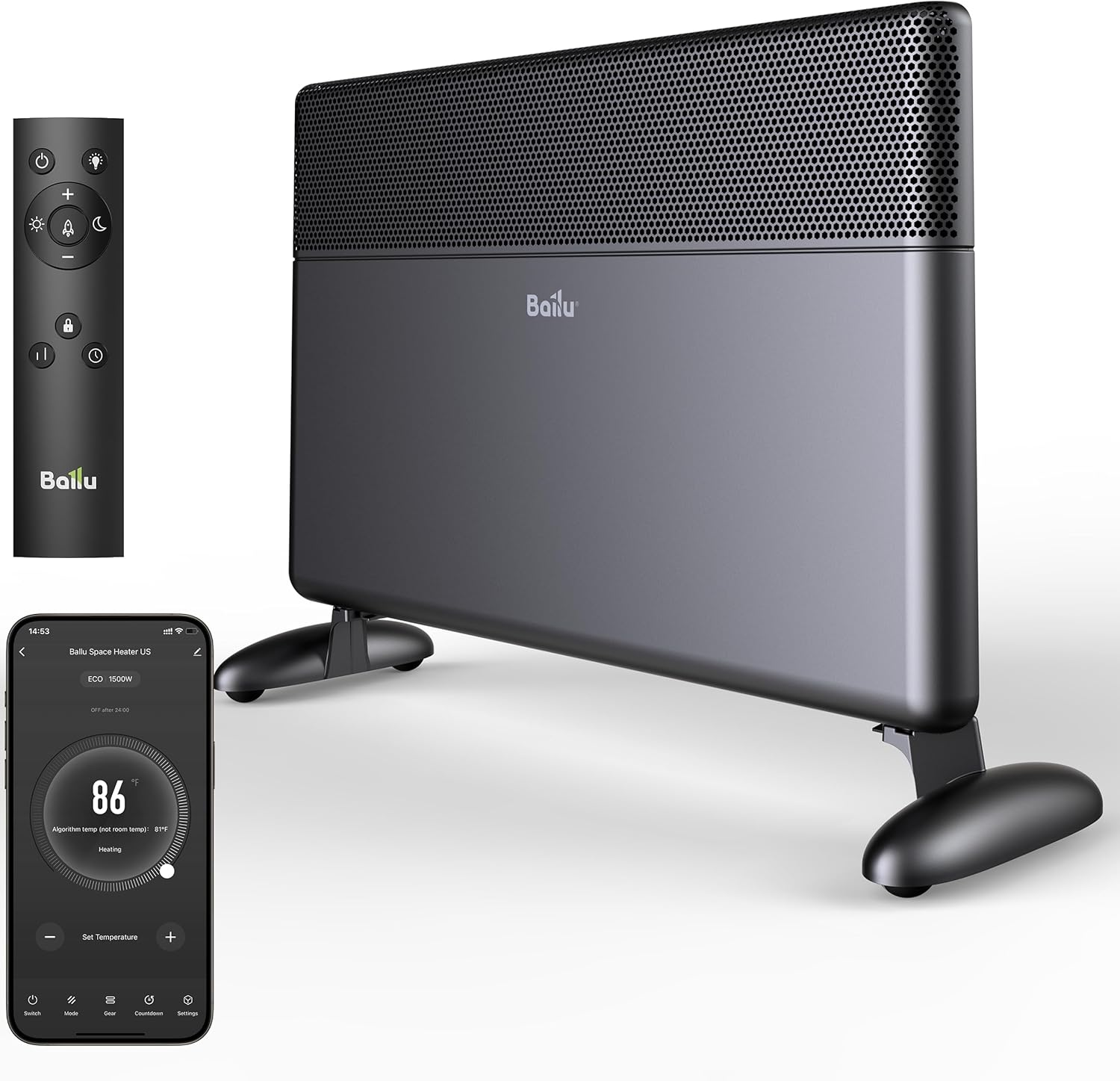 Convection Panel Space Heater,Whole Room Electric Space Heater Indoor with Progr