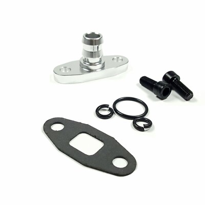 Barb 5/8 '' Turbo Oil Drain Return Line Flange Adapter T3 T3/T4 T35 T60 GT37 GT40