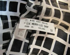 The Merra-Lee Shop Black White Check Polyester Scarf  60" x 13"