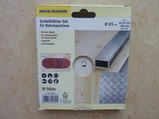 Max Bahr Schleifblätter Set Bohrmaschinen Holz Metall 125 mm Körnung 40 60 80