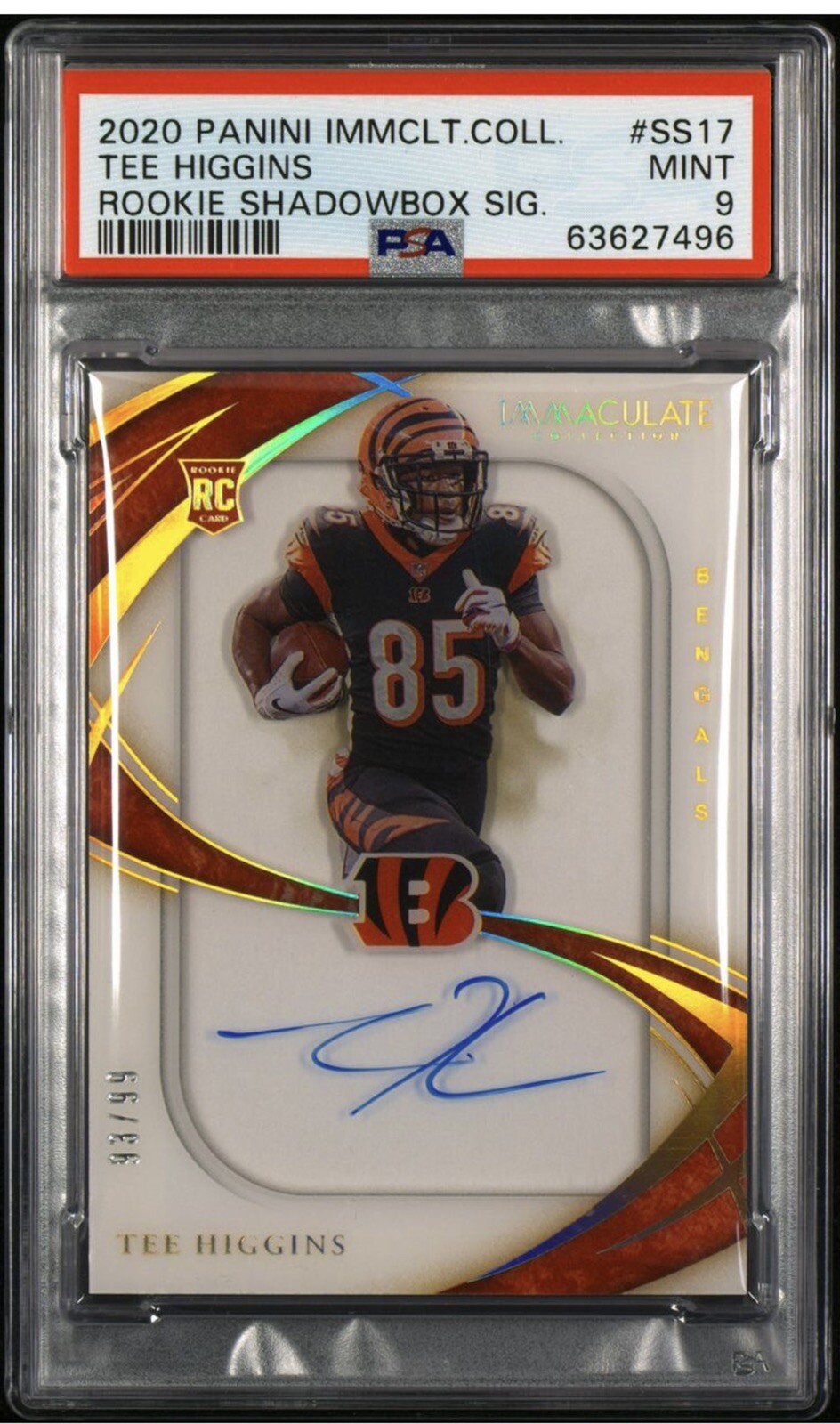 Tee Higgins Panini Immaculate Collection Rookie Shadowbox Signatures #SS17 Base