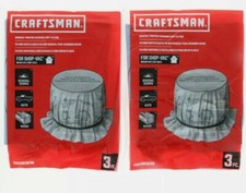 2 Packs Craftsman Shop Vac Filters Dry Cloth Bags 6 Filters