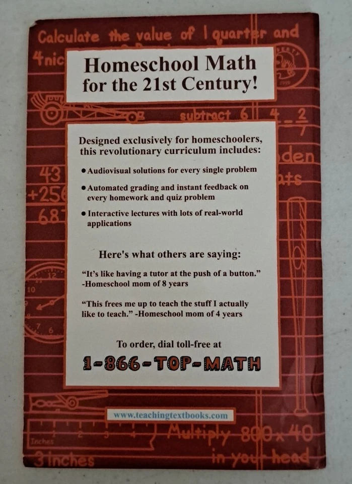 Teaching Textbooks Math 4 CD-ROM Set. NOT auto-grading #601 - Image 2 of 3