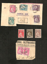 PORTUGAL ANGOLA CAP VERT LOT TIMBRE DONT MARCOPHILIE FRAGMENTS D'ENVELOPPES