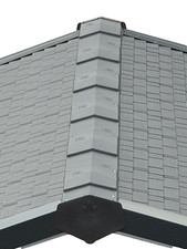 Kunststoff Flachfirst Kunststoff First Dachziegel Firstabdeckung Col. schiefer