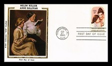 HELEN KELLER & TEACHER ANNE SULLIVAN BLIND EDUCATOR R&R COLORANO FDC 1980 UNADDR