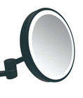 Remer Illusion Round Magnifying Bathroom Shaving Mirror with LED Lighting Matte 