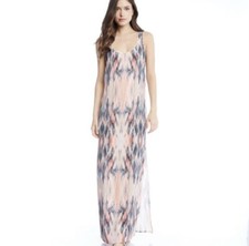 Karen Kane Pink Tie Dye Side Slit Crepe Maxi Tank Dress - Size XS