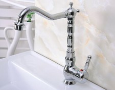 Chrome Brass Bathroom Kitchen Basin Sink Mixer Faucet Swivel Spout Cold Hot Tap